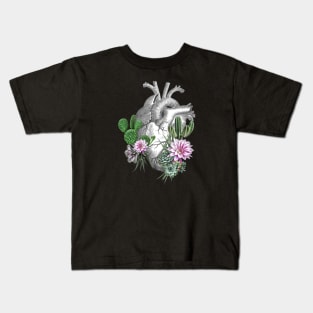 Human heart, succulents plant lovers, Plants lovers gift Kids T-Shirt